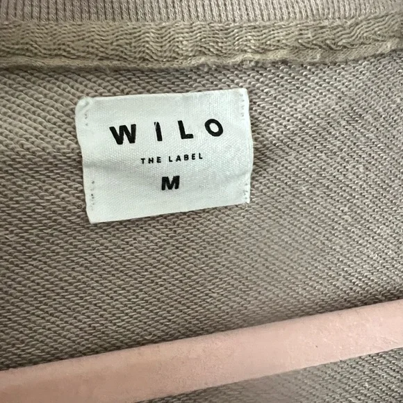 Cozy Neutral Taupe Half-Zip Women's Sweatshirt - Picture 2 of 4